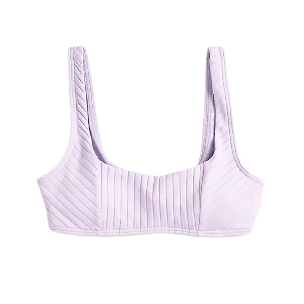 Damsel Photon Super Ribbed Lavender Sport Bikini Top